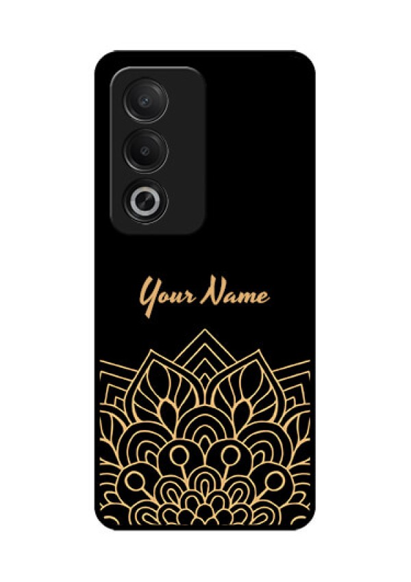 Oppo A3 Pro 5G Custom Glass Phone CaseGolden Mandala Design