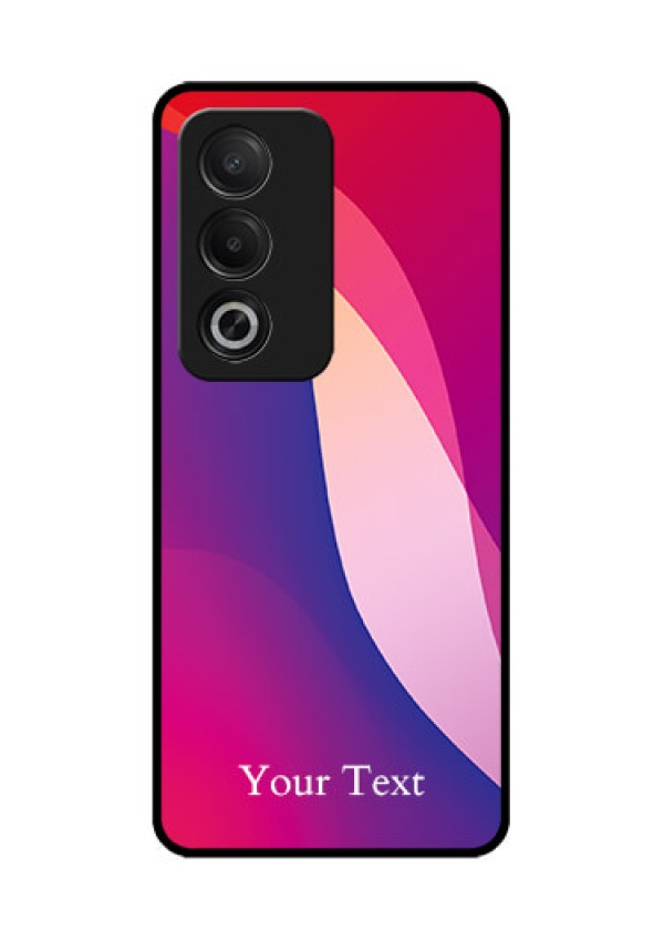 Oppo A3 Pro 5G Custom Glass Phone CaseDigital Abstract Overlap Design