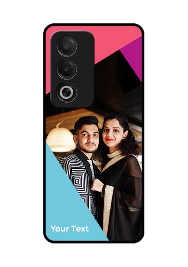 Oppo A3 Pro 5G Custom Glass Phone CaseStacked Triple Colour Design