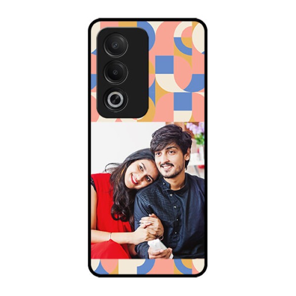Oppo A3 Pro 5G Custom Glass Phone CaseSemi - Circle Maze Pattern Design Oppo A3 Pro 5G Custom Glass Phone CaseSemi - Circle Maze Pattern Design