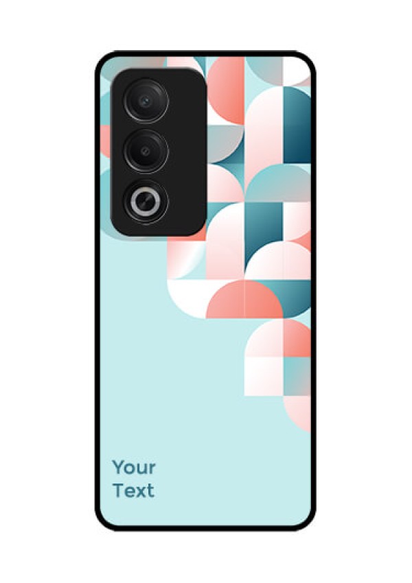 Oppo A3 Pro 5G Custom Glass Phone CaseStylish Semi - Circle Pattern Design