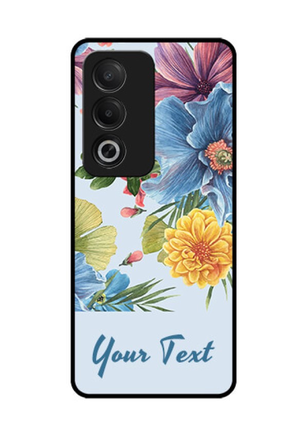Oppo A3 Pro 5G Custom Glass Phone CaseStunning Watercolored Flowers Painting Design