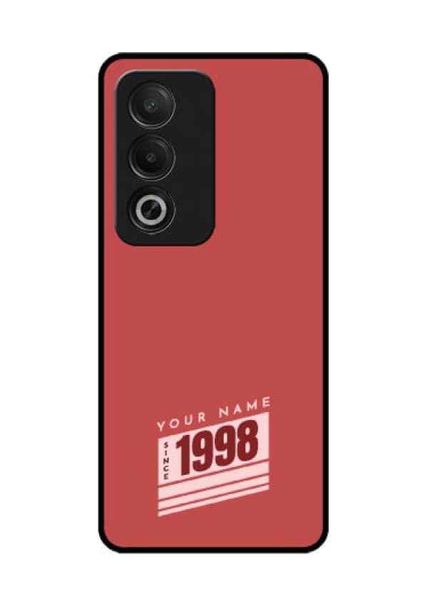 Oppo A3 Pro 5G Custom Glass Phone CaseRed Custom Year Of Birth Design