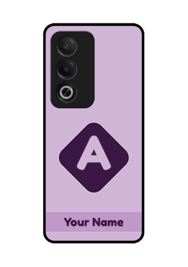 Oppo A3 Pro 5G Custom Glass Phone CaseCustom Letter In Curved Badge Design
