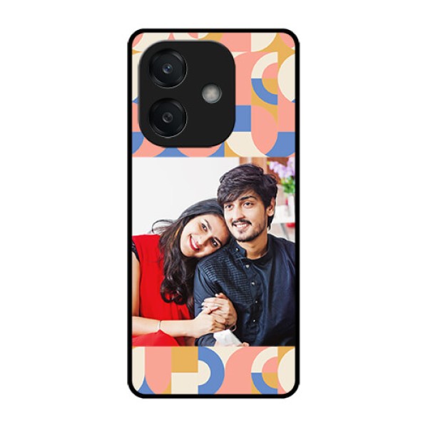Oppo A3X 4G Custom Glass Phone CaseSemi - Circle Maze Pattern Design Oppo A3X 4G Custom Glass Phone CaseSemi - Circle Maze Pattern Design