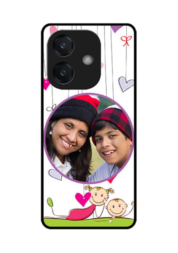Oppo A3X 5G Custom Glass Phone CaseCute Kids Phone Case Design