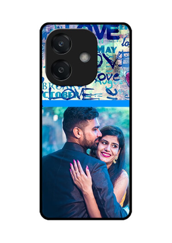 Oppo A3X 5G Custom Glass Phone CaseColorful Love Design