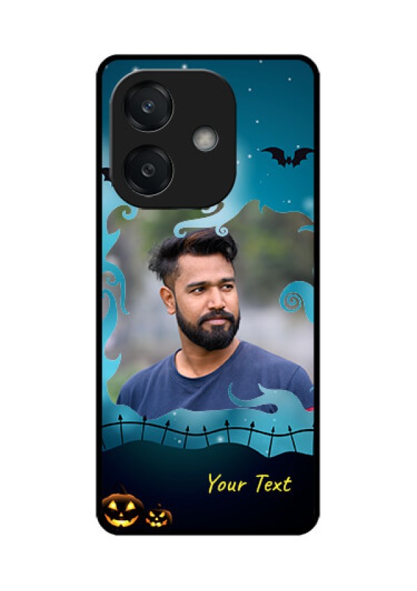 Oppo A3X 5G Custom Glass Phone CaseHalloween Frame Design