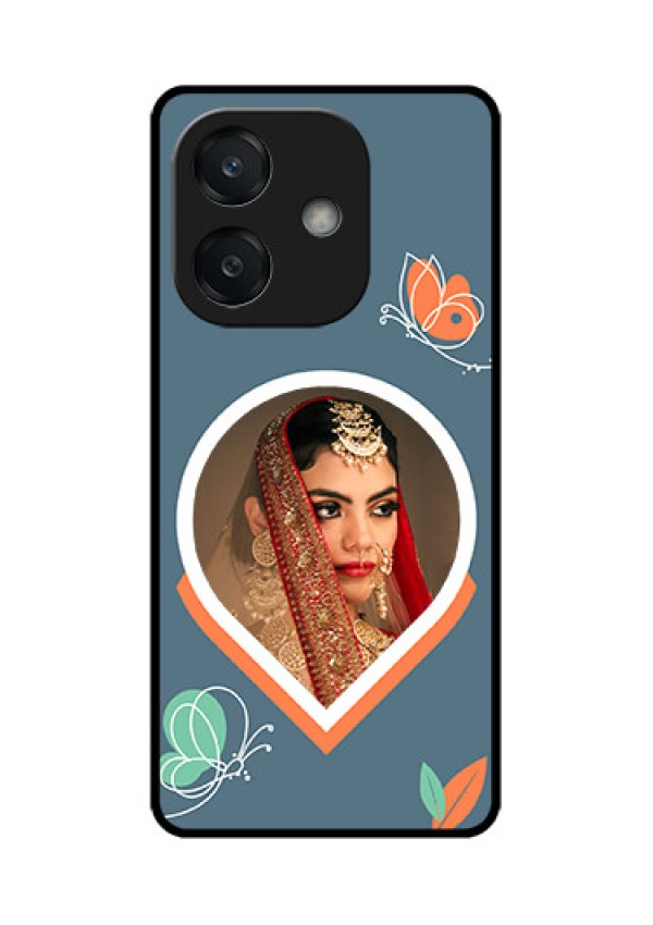Oppo A3X 5G Custom Glass Phone CaseDroplet Butterflies Design