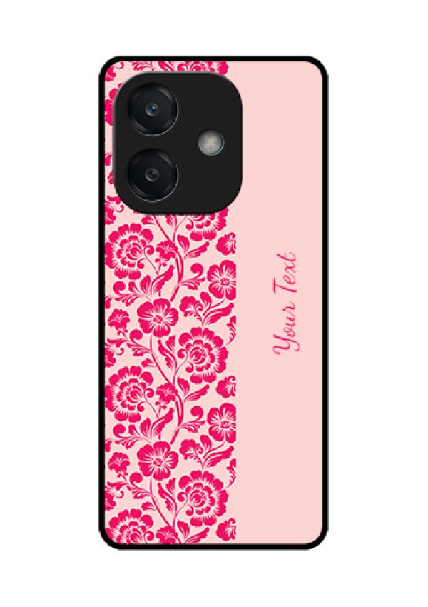 Oppo A3X 5G Custom Glass Phone CaseAttractive Floral Pattern Design