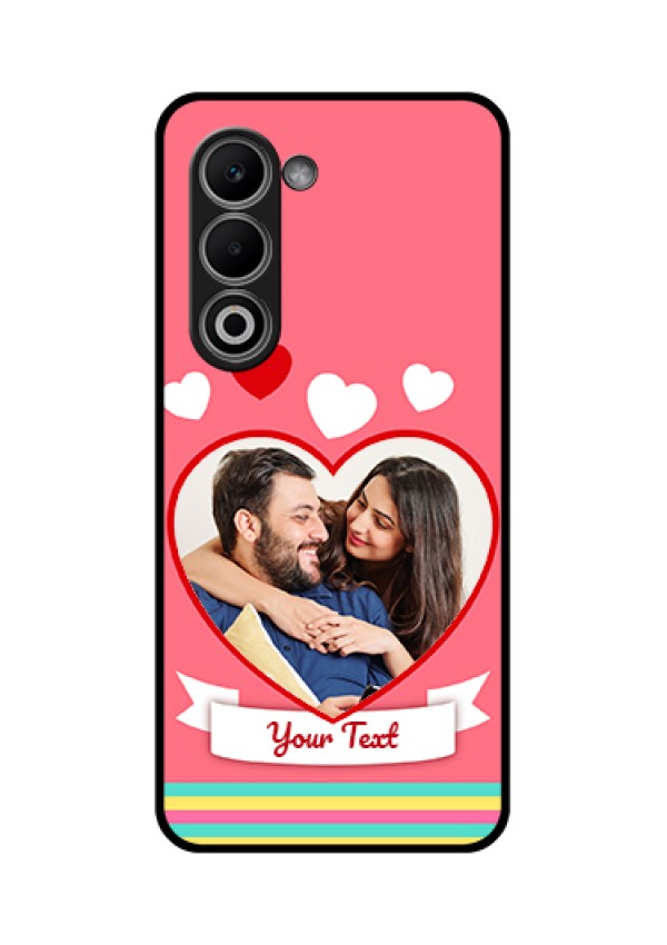 Oppo A5 5G Custom Glass Phone Case - Love Shapes Doodle Design