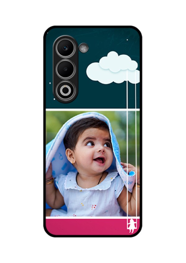 Oppo A5 5G Custom Glass Phone Case - Cute Girl With Cloud Design