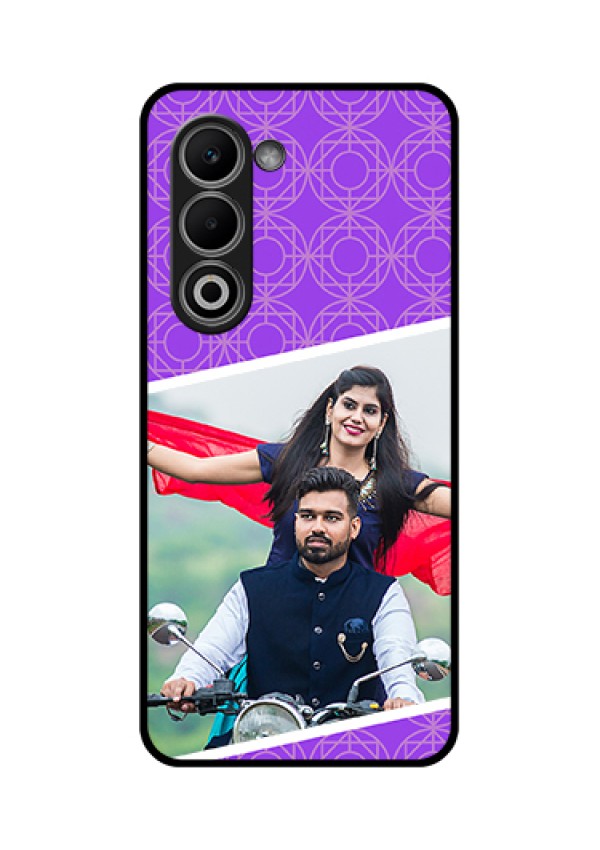 Oppo A5 5G Custom Glass Phone Case - Violet Color Pattern Design