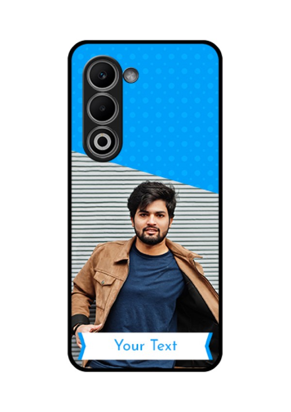 Oppo A5 5G Custom Glass Phone Case - Simple Blue Color Design