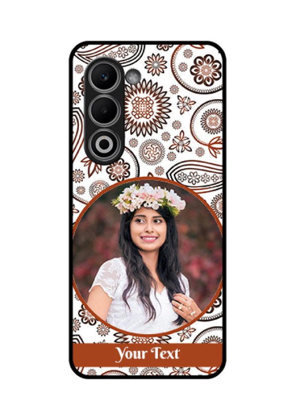 Oppo A5 5G Custom Glass Phone Case - Abstract Flower Design