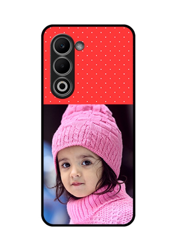 Oppo A5 5G Custom Glass Phone Case - Red Pattern Design