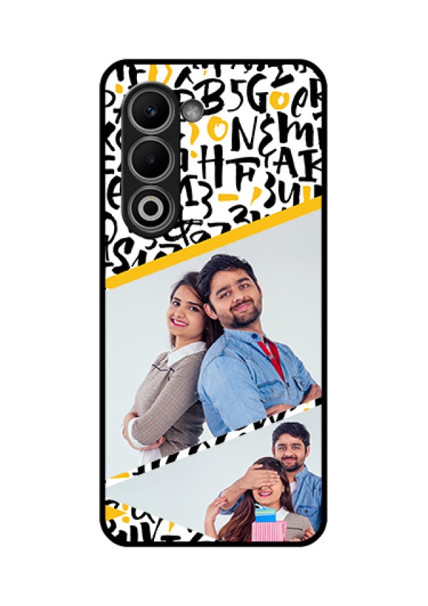 Oppo A5 5G Custom Glass Phone Case - Letters Pattern Design