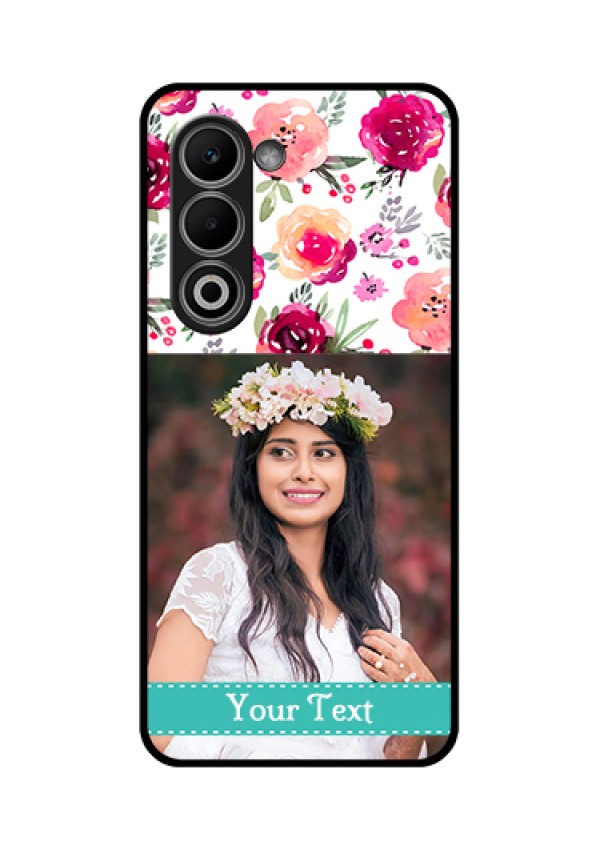 Oppo A5 5G Custom Glass Phone Case - Water Colors Floral Design