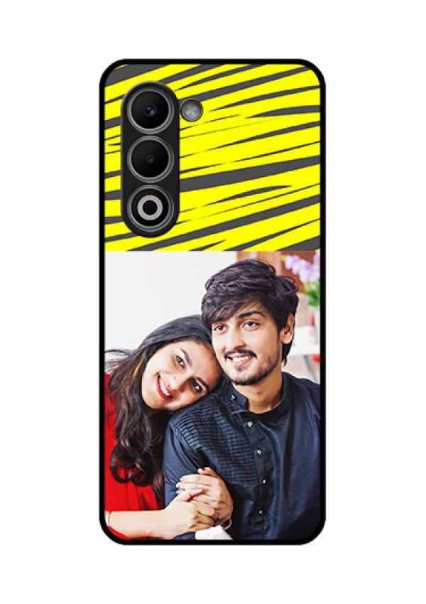Oppo A5 5G Custom Glass Phone Case - Yellow Abstract Design