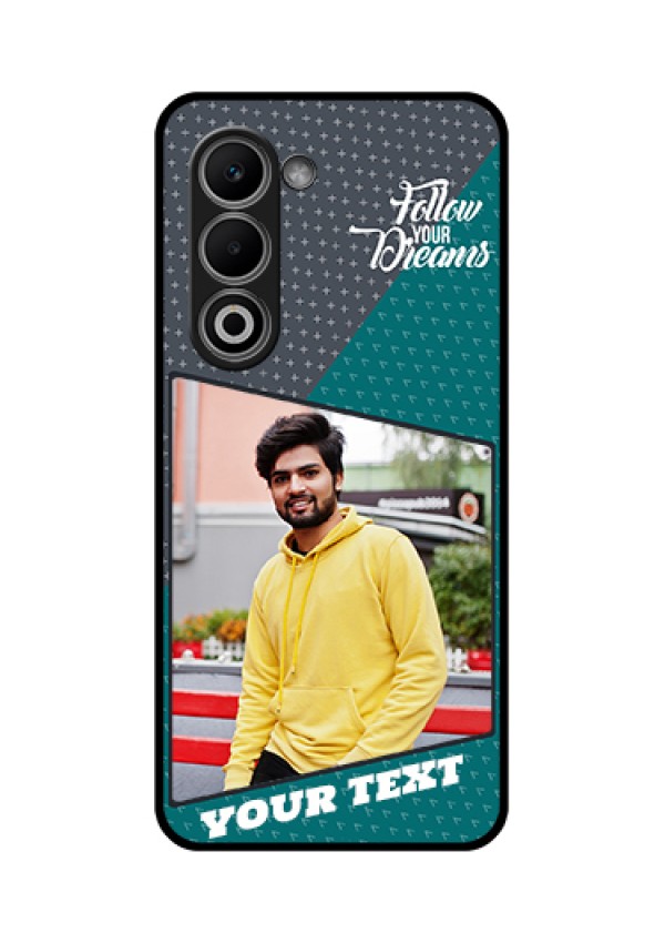 Oppo A5 5G Custom Glass Phone Case - Background Pattern Design With Quote