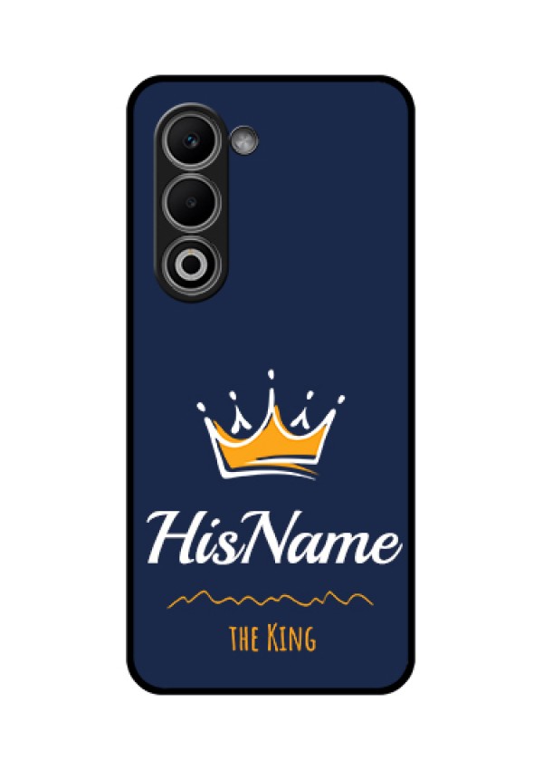 Oppo A5 5G Custom Glass Phone Case - King With Name Design