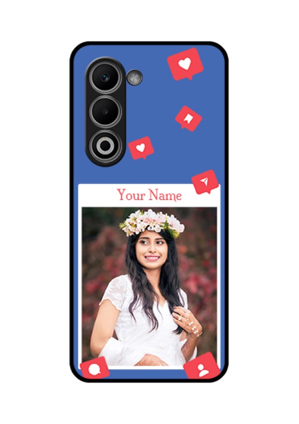 Oppo A5 5G Custom Glass Phone Case - Like Share And Comment Design