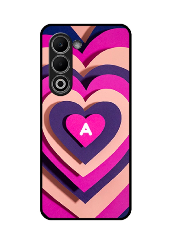 Oppo A5 5G Custom Glass Phone Case - Cute Heart Pattern Design