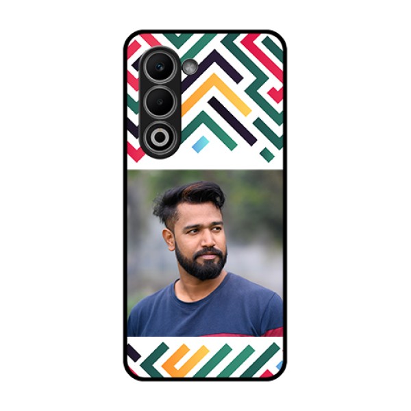 Oppo A5 5G Custom Glass Phone Case - Colorful Maze Pattern Design Oppo A5 5G Custom Glass Phone Case - Colorful Maze Pattern Design