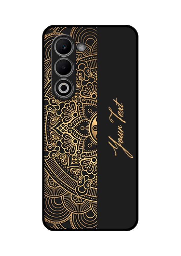 Oppo A5 5G Custom Glass Phone Case - Mandala Art With Custom Text Design