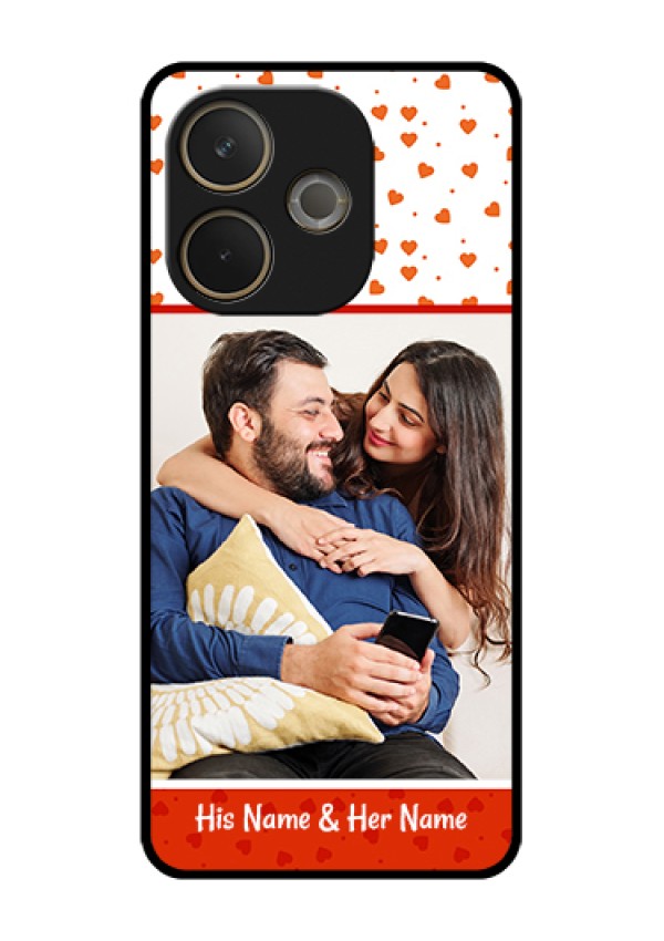Oppo A5 Pro 5G Custom Glass Phone Case - Orange Love Symbol Design