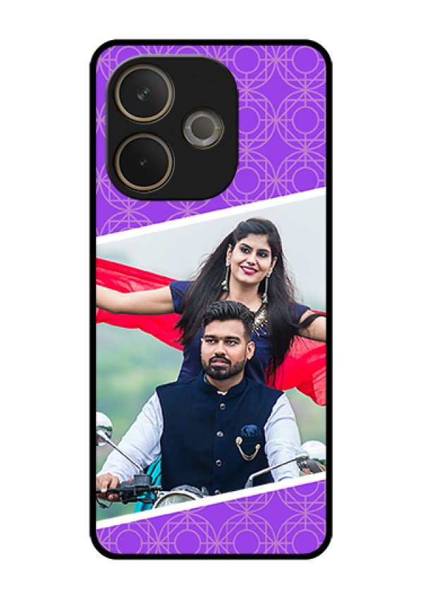 Oppo A5 Pro 5G Custom Glass Phone Case - Violet Color Pattern Design