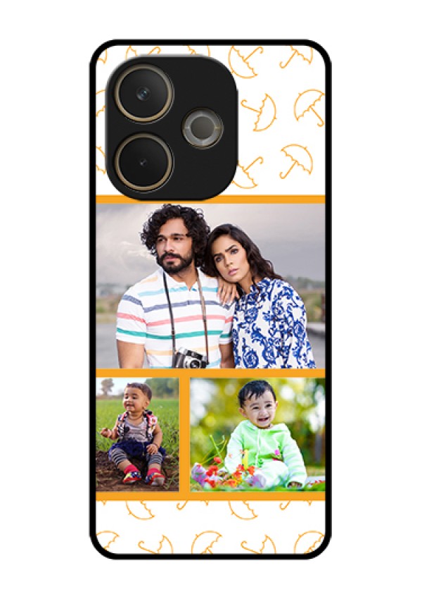 Oppo A5 Pro 5G Custom Glass Phone Case - Yellow Pattern Design