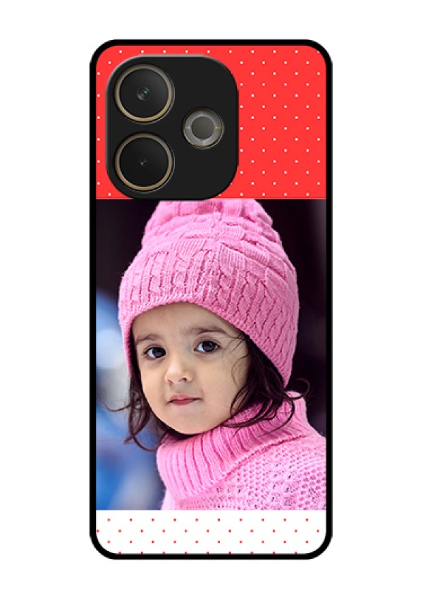 Oppo A5 Pro 5G Custom Glass Phone Case - Red Pattern Design