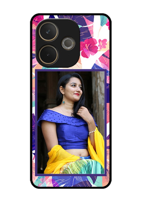 Oppo A5 Pro 5G Custom Glass Phone Case - Abstract Floral Design