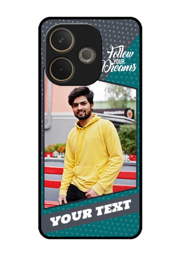 Oppo A5 Pro 5G Custom Glass Phone Case - Background Pattern Design With Quote