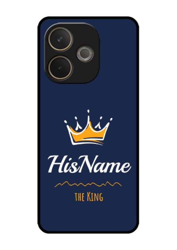 Oppo A5 Pro 5G Custom Glass Phone Case - King With Name Design