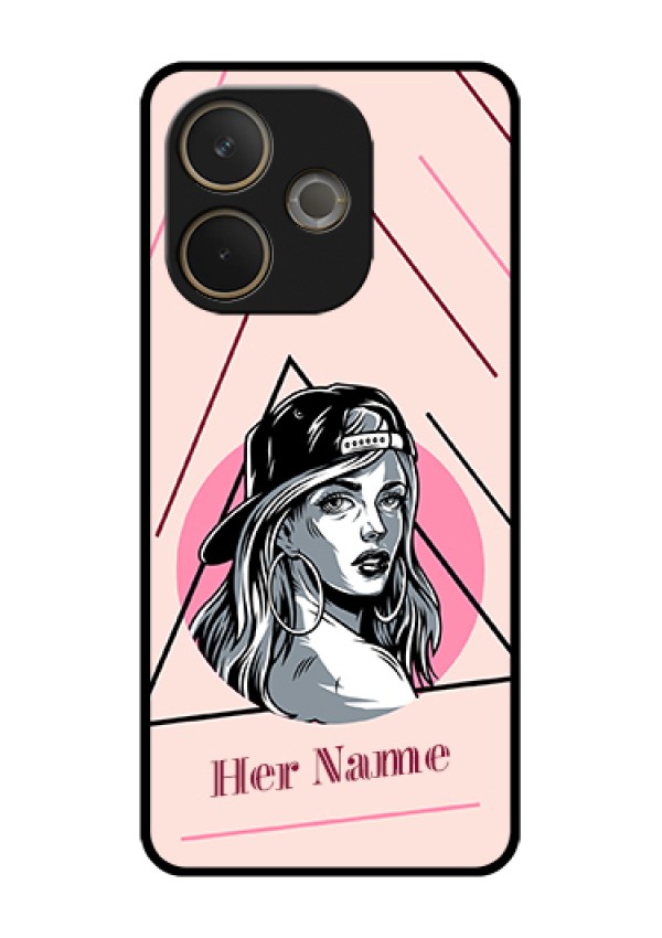 Oppo A5 Pro 5G Custom Glass Phone Case - Rockstar Girl Design