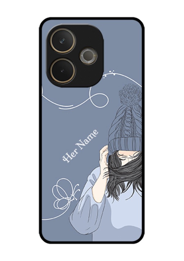 Oppo A5 Pro 5G Custom Glass Phone Case - Girl In Winter Outfit Design