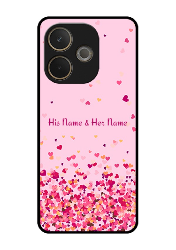 Oppo A5 Pro 5G Custom Glass Phone Case - Floating Hearts Design