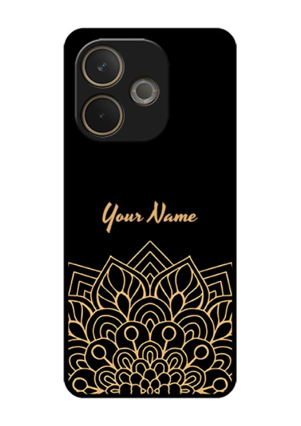 Oppo A5 Pro 5G Custom Glass Phone Case - Golden Mandala Design