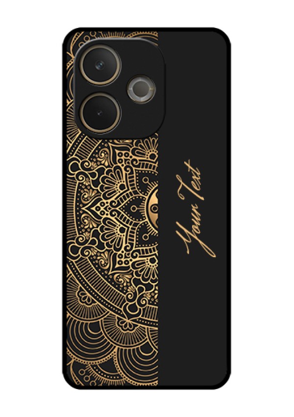 Oppo A5 Pro 5G Custom Glass Phone Case - Mandala Art With Custom Text Design