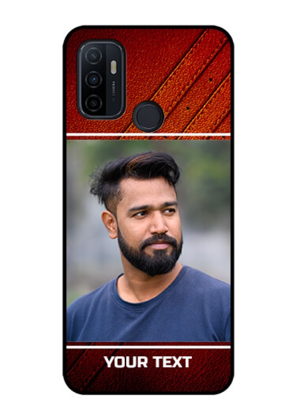 Oppo A53 Personalized Glass Phone Case  - Leather Phone Case Design