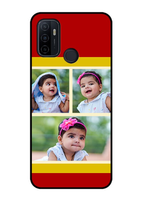 Oppo A53 Custom Glass Mobile Case  - Multiple Pic Upload Design