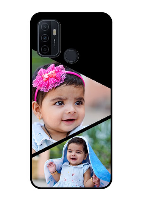 Oppo A53 Custom Glass Phone Case  - Semi Cut Design