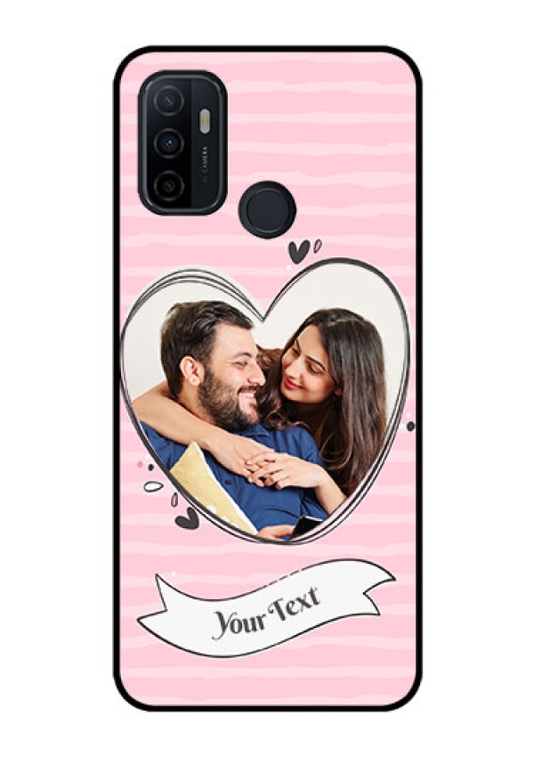 Oppo A53 Custom Glass Phone Case  - Vintage Heart Design