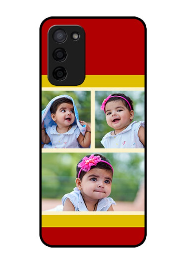 Oppo A53s 5G Custom Glass Mobile Case - Multiple Pic Upload Design