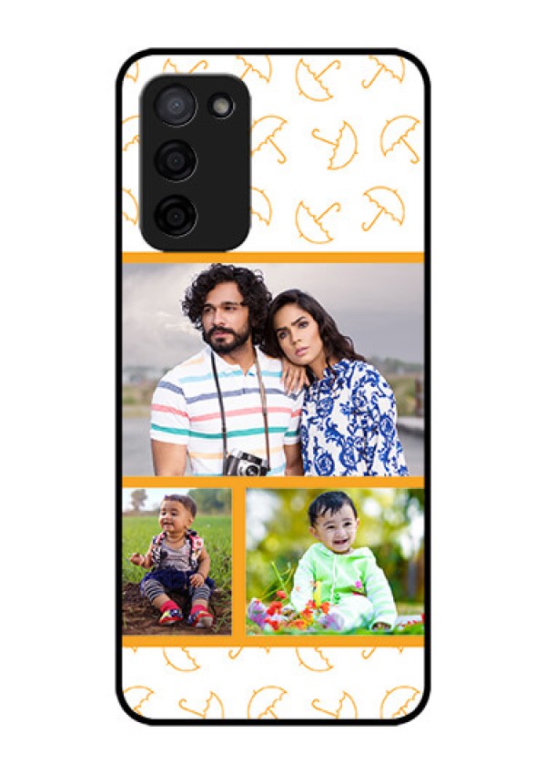 Oppo A53s 5G Custom Glass Mobile Case - Yellow Pattern Design