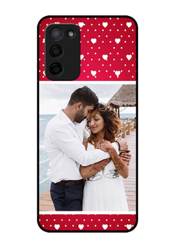 Oppo A53s 5G Photo Printing on Glass Case - Hearts Mobile Case Design