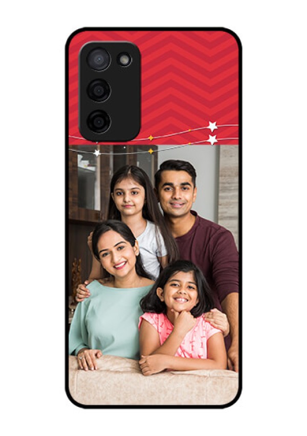 Oppo A53s 5G Personalized Glass Phone Case - Happy Family Design