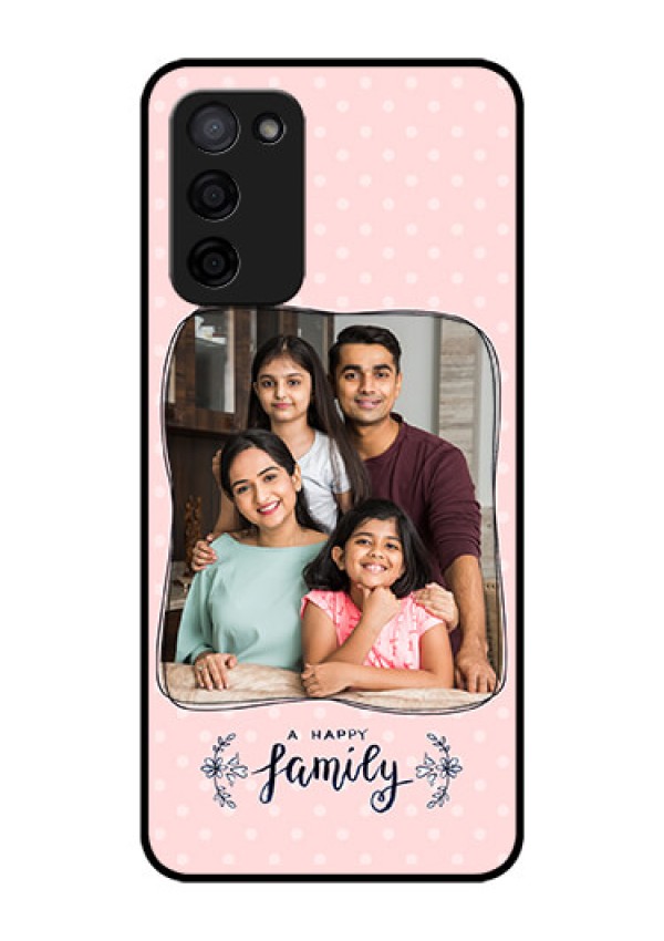 Oppo A53s 5G Custom Glass Phone Case - Family with Dots Design